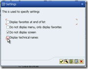 SAP GUI - Display technical names