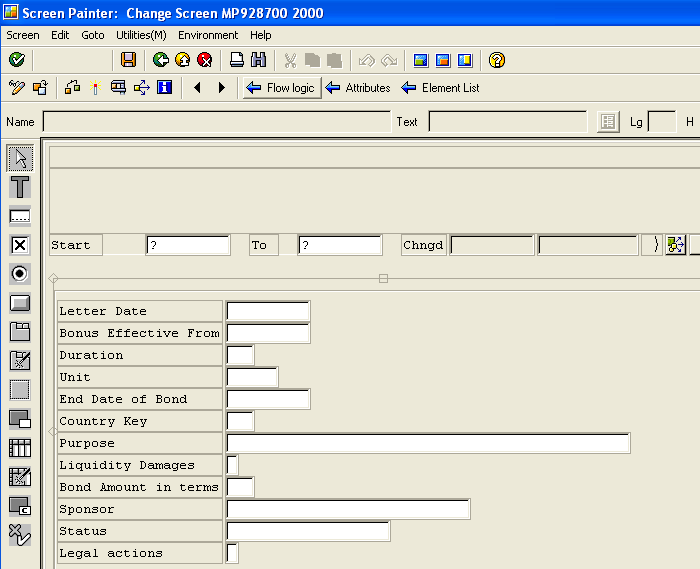 The Screen Layout The Screen Layout