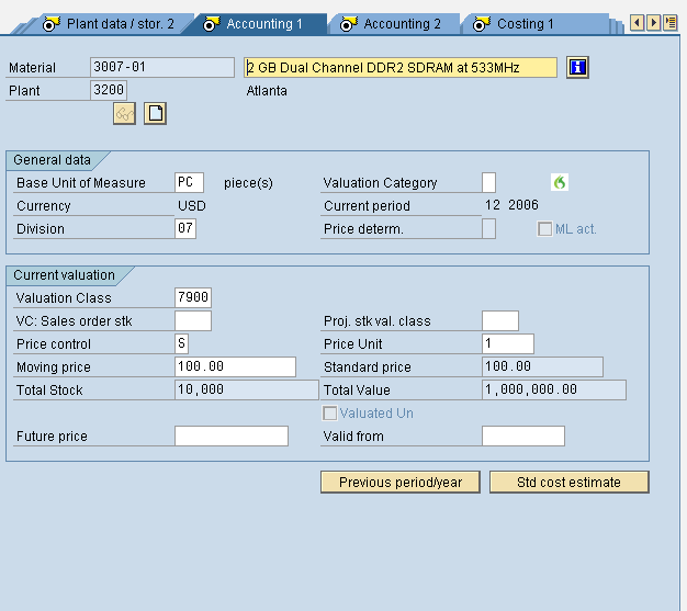 ENTER THE DATA ON THE ACCOUNTING 1 TAB